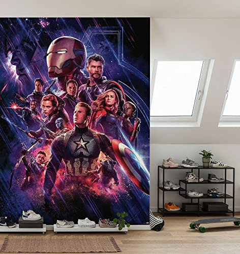 Komar Marvel Fototapete Avengers Endgame Movie Poster - Größe 184 x 254 cm, 4 Teile, bunt - Tapete, Kinderzimmer, Jugendzimmer, Superheld