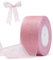 Nastro di organza rosa per confezioni regalo, FAKILO 50 mm x 45 metri Nastro cablato trasparente scintillante per bouquet, matrimonio, regalo di Natale