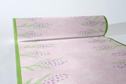 Mank Airlaid Tischläufer 40 cm x 24 m | Tischdecken-Rolle stoffähnlich | praktische Einmal-Tischdecke | 1 Stück | Nicole | (Rosa)