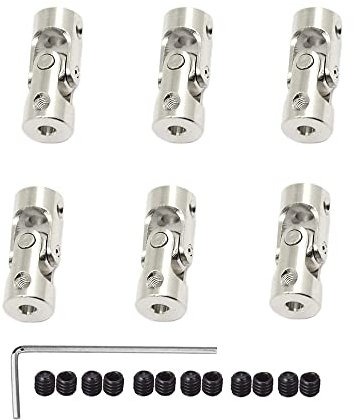 6 pièces 5mm à 5mm Joint arbre couplage connecteur de direction coupleur de Joint rotatif pour RC Robot bateau voiture moteur sur chenilles