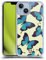 Head Case Designs Blu Pattern Farfalle Cover in Morbido Gel Compatibile con Apple iPhone 14