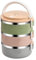 Laughhe 2100ml Thermo-Lunchbox, Tragbarer Thermo-Lunchbox-Behälter aus Edelstahl mit Griff Bento-BoxLebensmittelbehälter (3 Schichten)