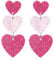TOEECY Acryl Herz Ohrringe Retro Punk Baumeln Earrings Modisches Lange Ohrringe Damen Mdchen Schmuck Geschenke Herz Earring (Rosa-Silber)