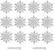 10CM Hanging Glitter Snowflake Decorations, 12 Pieces Snowflake Hanging Ornaments Glitter Snowflake for Christmas Tree, Xmas Home Décor, Christmas Party Supplies, Silver
