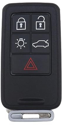 YINETTECH Auto 5-Tasten Fernbedienung Klappschlüsselgehäuse für S60 S80 V40 V60 V70 XC60 XC70 Ersatz Kfz Fernbedienung Schlüsselanhängergehäuse