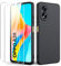Byvuwiay Cover per Oppo A38 4G/Oppo A18 4G con 2 Vetro Temperato Pellicola Protettiva, Custodia in TPU Ultra Sottile Antiurto Anti-Scratch Case, Nero