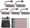 AMZZN 5PCS 3.7V 2000mAh Lipo Battery with 5-in-1 Charger SM-2P Plug for DE44 DE45 DE68 RC Cars, RC Drift Vehicles, Trucks, Off-Road Vehicles, High-Speed Climbing Racing