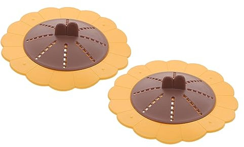 Hemobllo 2 Piezas Tapa De Drenaje De Piso a Prueba De Olores Drenaje del Piso De La De Anillo De Sello Fregadero Colador Naranja Silicona Prueba De Fugas Páginas Tapón De Drenaje