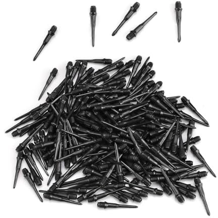 WJUAN 200 Pack Plastic Dart Tips – 2BA Thread, Soft & Durable Replacement for Soft Tip Darts Enthusiasts
