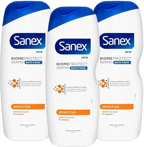 3 x 570ml | Sanex Biomeprotect Sensitive Bath Foam 570ml