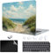 TeDaWen Hülle kompatibel mit MacBook Air 13 Zoll 2023–2018,MacBook Air 13 Zoll A2337 M1 A2179 A1932 mit Retina,Hartschale,EU Tastaturabdeckung und Displayschutzfolie-Küste
