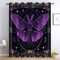 Verdunkelungsvorhänge Mit Ösen, 214 x 91.5 cm Blickdichte Vorhänge, Wärmeisolierend Vorhang, Lila Schmetterling Totenkopf im gotischen Stil Vorhänge Für Kinderzimmer Schlafzimmer Schiebevorhänge