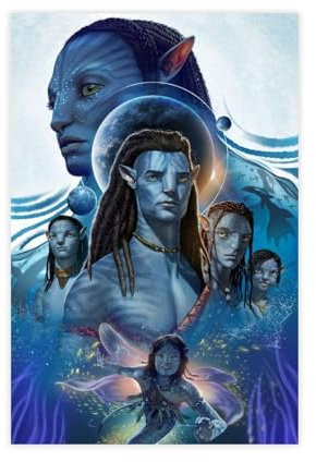 fgxmne Exklusive Art Science-Fiction-Film-Avatar-Poster, Leinwand-Poster, Wandkunst, Dekordruck, Bild, Gemälde für Wohnzimmer, Schlafzimmer, Dekoration, 30 x 45 cm