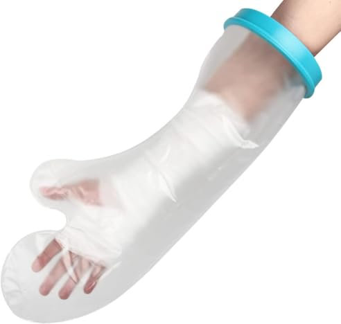 EOYVAIL Protezioni per le braccia per il bagno,Manicotto impermeabile per il braccio, protezione impermeabile per il braccio, copertura per vasca e doccia, 59 cm
