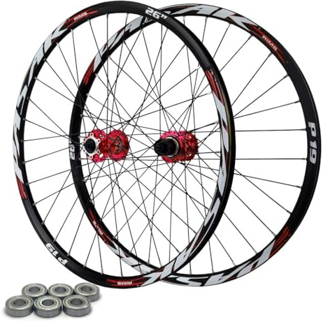 LPYDWZ MTB Radsatz Aluminiumlegierung 24/26/27,5 Zoll, Steckachse 12x142mm Scheibenbremse HG versiegeltes Lager 32H Felge Vorder und Hinterrad for 7/8/9/10/11/12 Gänge