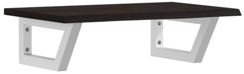 Gecheer Mensola,Ripiano,a Parete per Lavabo,Lavandino,in Legno Massello di Rovere,60x40x2 cm,Porta Lavabo Sospeso in Legno Massello,Porta Lavandino in Legno,Sottolavabo Sospeso da Bagno