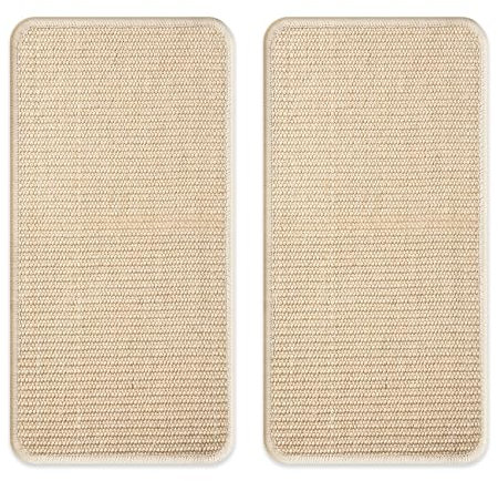 2 Stück Kratzmatte Katze,Kratzbretter Katze Sisal,50x25cm,Katzen Kratzbrett,widerstandsfähig,Geeignet für Sofamöbeltüren,um Katzenkratzern vorzubeugen und Teppiche und Wände zu schützen(Holzfarbe)