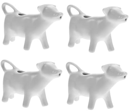 Cabilock Jarra De Leche Espumadora Forma Vaca Cerámica Ideal Para Salsa y Cocina