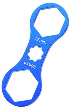Qrity 1 PCS Bicycle Front Fork Repair Tool, Front Fork Removal Bike Wrench, Bicycle Fork Cap Wrench for Disassembly and Assembly of Bicycles, 27mm-28mm