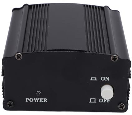 48 -V - -Stromversorgung mit Adapter -Aluminiumlegierung Kondensatormikrofon - -Stromversorgungsbox für Musikaufnahmeausrüstung