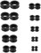 Uwiyo 20 Stück Silikon Flesh-Tunnel Set, 4-20mm Hollow Silikon Tunnel Plugs Ohrdehner Plug Ohr Expander Ohrplugs Flexible Stretching Expander Ohr Piercing Schmuck für Männer Frauen (Schwarz)