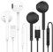 USB C Headphones for iPhone 16 15, Wired Earbuds USBC for iPad Pro Air Mini, iPad 10th, MacBook, Type C Earphones for Samsung, Google Pxiel, Lenovo, Dell, in Ear Headphones, Black and White