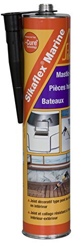 SIKA - Mastic-colle spécial bateaux - Sikaflex Marine Noir - Joint décoratif en intérieur - Colle en intérieur/extérieur - Résiste à l'eau - Ne jaunit pas - Résiste au vieillissement - 300ml