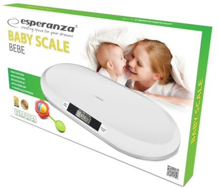 ESPERANZA Weighing scale Digital for Children BEBE EBS019 (Electronic White Color), multicolore, Taglia unica, Étoiles et rayures
