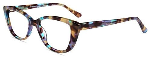 Firmoo Blue Light Blocking Glasses Women Cateye, Anti Glare Eyestrain Blue Light UV Protective Glasses with Spring Hinge, Pattern