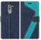 MOBESV Coque pour Honor 6X, Housse en Cuir Magnétique Fonction Stand Étui pour Honor 6X, Bleu