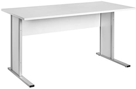 Möbelpartner Manni Schreibtisch, lichtgrau, ca. 140,0 x 65,0 x 72,2 cm