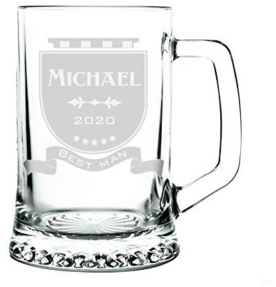 Chope de biere - personnalisation avec gravure, verre épais 1 kg (3) élégant