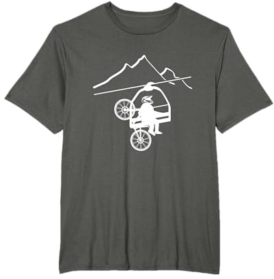 Mountainbike Sessellift Downhill Lift MTB Fully Bikepark T-Shirt