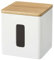 Yamazaki Home Case mit abnehmbarem Holzdeckel, Toilettenpapier oder Toilettenpapier, rechteckig, Aufbewahrung für Küche, Bad oder Schlafzimmer, Polystone, Einheitsgröße, Esche