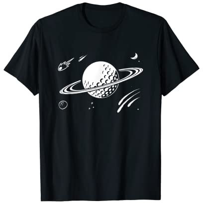 Golf Sports Planet Saturn Ring Galaxie Weltraumball T-Shirt