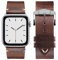 Eternel - Cinturino Vintage Logan marrone compatibile con Apple Watch 38/40/41/42 mm adattatori alluminio argento/galassia - Fatta a mano in Francia pelle pieno fiore - Compatibile tutti Apple Watch