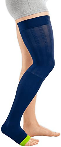 medi Rehab® one kurz und weit Kompressionsschenkelstrümpfe AG offen zur Ödemtherapie IV green/ocean blue