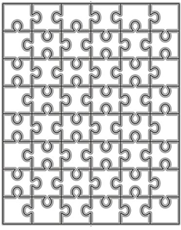 vsilay Rechteckige Puzzle-Metall-Stanzformen, Stanzschablone, Scrapbook, Album, Papierkarten-Vorlage
