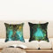 Ulticool - Kissenhülle - Märchen Elfenbaum Magie Wälder Natur - Set von 2 Motiven – 45 cm x 45 cm - Dekokissen ohne Füllung - Kissenbezug Zubehör für Sofa/Bett - Grün