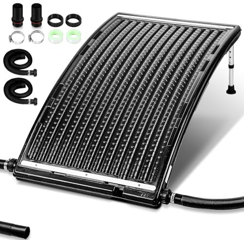 Ansobea Chauffage Solaire pour Piscine - 113 x 69 x 35 cm - Chauffage Solaire pour Eau Chaude - Douche de Jardin et Piscine