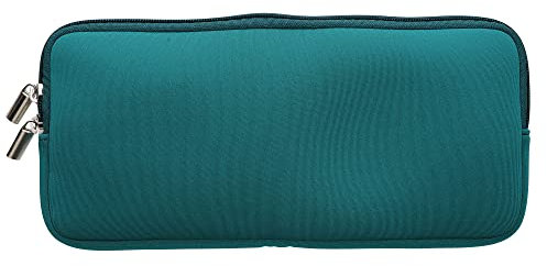 kwmobile Neoprene Case Compatible with Logitech K380 - Case for Keyboard Soft Travel Sleeve - Petrol
