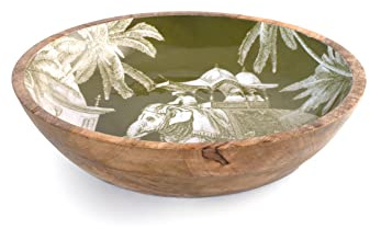H&H Indian Summer Coppa in Legno, 30cm, Colorata