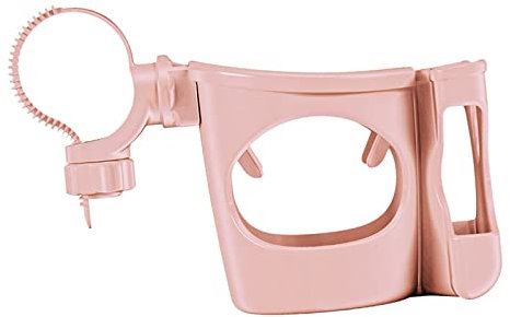MagiDeal Cup Holder Phone Storage Accessories Universal Stable Adjustable Bike Cup Holder Pram Drink Rack, Pink
