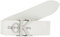Calvin Klein Damen Gürtel Monogram Hardware 3.0 cm Ledergürtel, Schwarz (Black), 75 cm, Beige (Icicle), 90 cm
