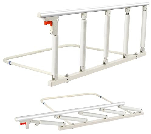Ixdregan Barandillas de Cama para Seguridad de Adultos Mayores, manija Plegable para Barra de Ayuda para cabecera, Agarre de protección para prevención de caídas, Varios Tipos de Camas