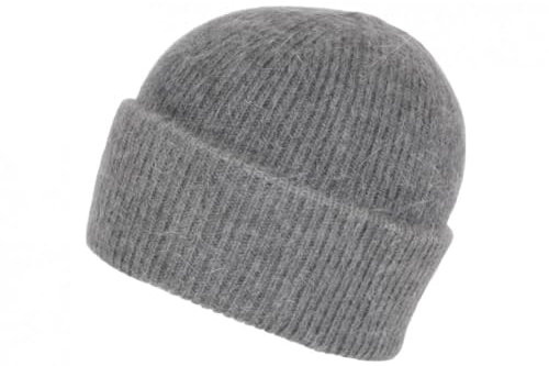 Nyls Création Angora-Mütze, dunkelgrau, aus weicher Wolle und Antje-Klasse, Größe: Einheitsgröße – Farbe: Schwarz – Unisex, Schwarz , Einheitsgröße