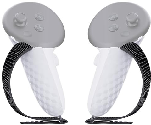 APEXINNO VR Controller Grips for Meta Quest 3, Active Hand Straps, Adjustable Knuckle Straps with Battery Cover, Accessories for Oculus Quest 3