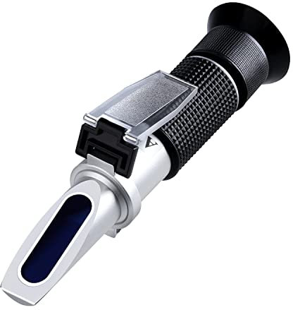 Refractómetro 4 en 1, probador de refrigerante para comprobar el punto de congelación de sistemas anticongelantes de automóviles, refractómetro anticongelante para ácido de batería, etilenglicol