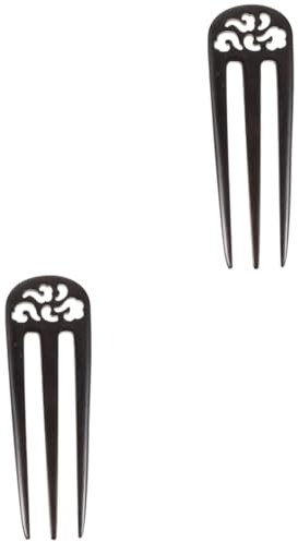 Ipetboom 2piezas Horquilla De Madera Vintage De Puntas Para Peinados Elegantes Decoración Retro Para Mujeres Accesorio De Moda Para Eventos y Fiestas
