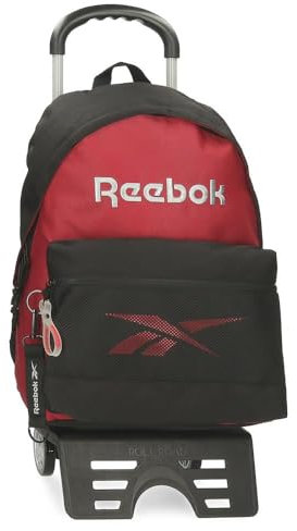 Reebok Portland Schulrucksack mit Trolley, Schwarz, 31 x 44 x 17,5 cm, Polyester, 23,87 l von Joumma Bags, Schwarz, Schulrucksack mit Trolley